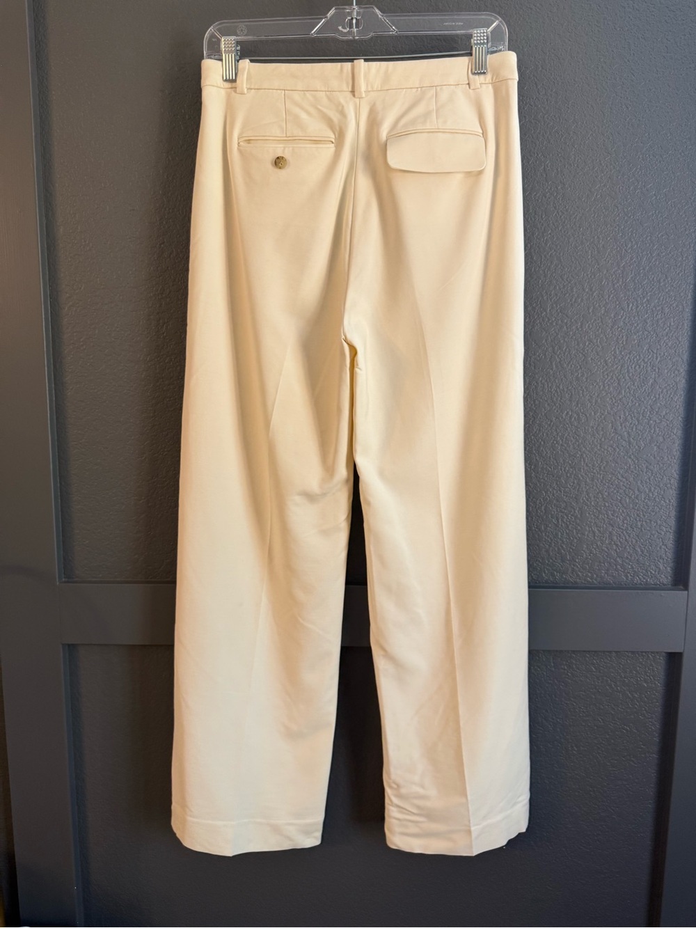J.CREW • Wide leg essential pant trousers Cream - size 4 - Picture 5 of 7